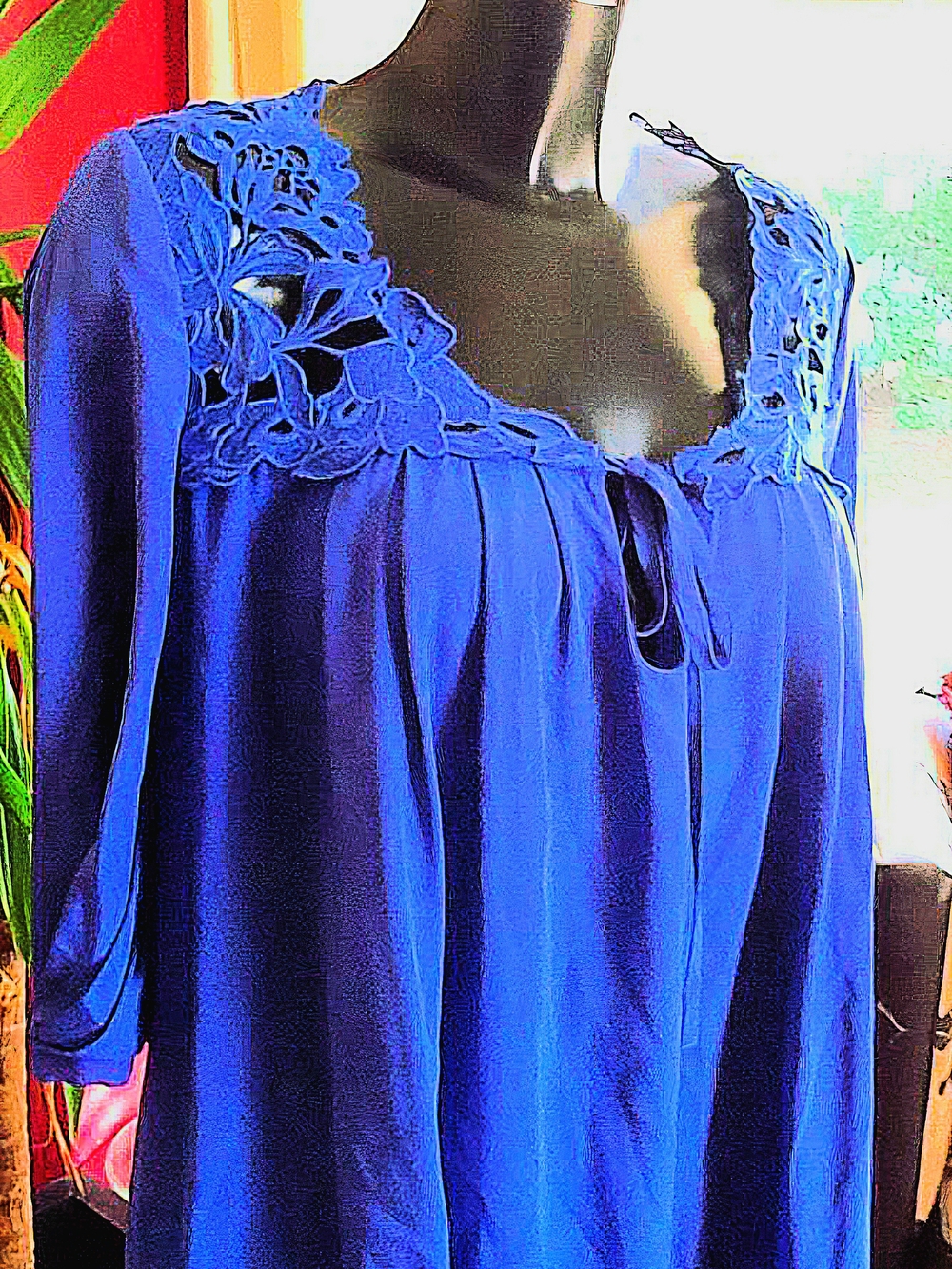 Temperley London* Royal Blue Embroidered Tunic Dress Size M